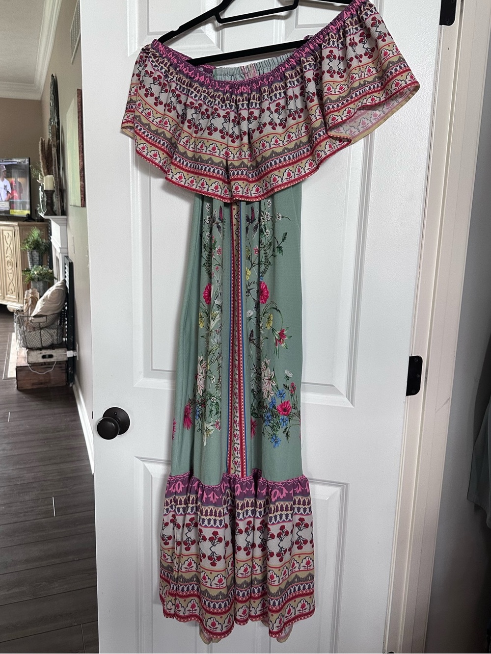 Umgee Off-the-Shoulder Boho Maxi Dress | Size Small - Picture 8 of 10